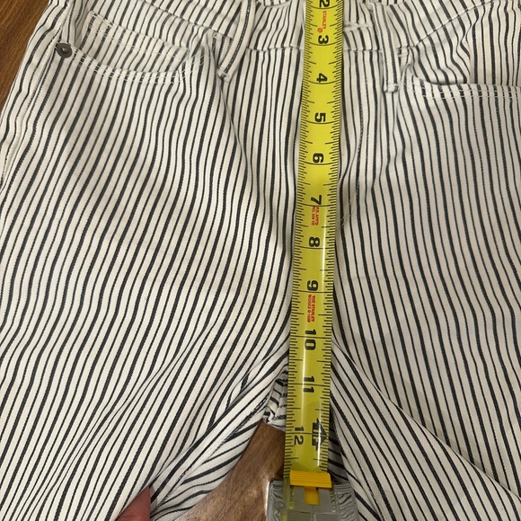 Frame Le Crop Pinstripe Boot-Leg Jeans Size 25 Great Condition - Picture 12 of 13